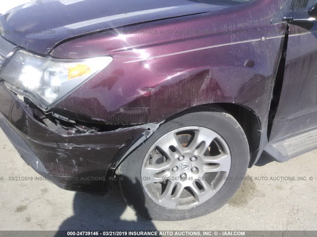 2HNYD28649H524301 - 2009 ACURA MDX TECHNOLOGY PURPLE photo 6