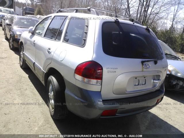 KM8SC73E65U886210 - 2005 HYUNDAI SANTA FE GLS/LX SILVER photo 3