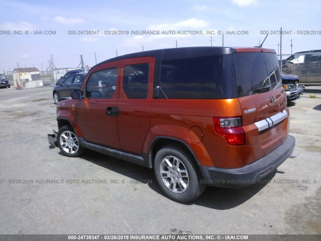 5J6YH18789L004645 - 2009 HONDA ELEMENT EX ORANGE photo 3