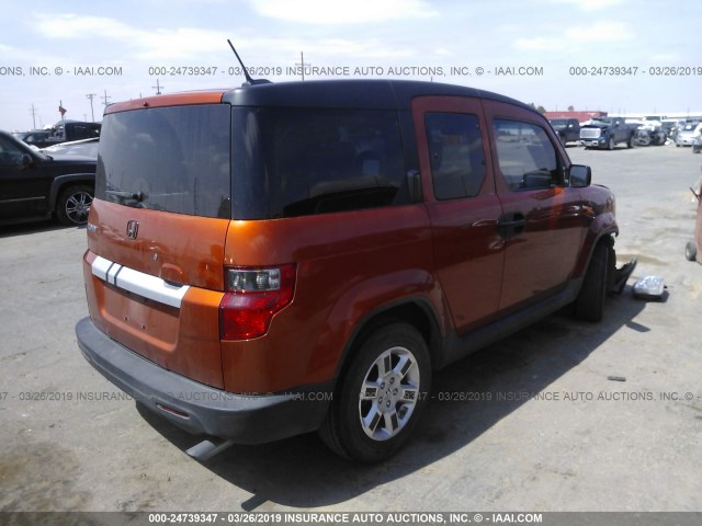 5J6YH18789L004645 - 2009 HONDA ELEMENT EX ORANGE photo 4