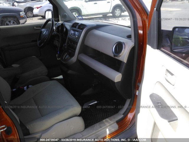 5J6YH18789L004645 - 2009 HONDA ELEMENT EX ORANGE photo 5