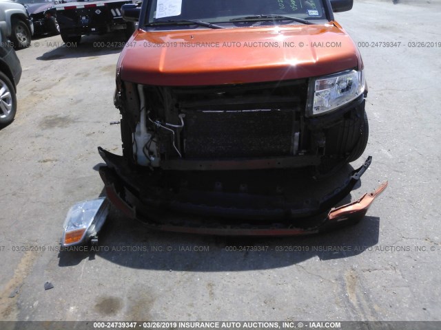 5J6YH18789L004645 - 2009 HONDA ELEMENT EX ORANGE photo 6