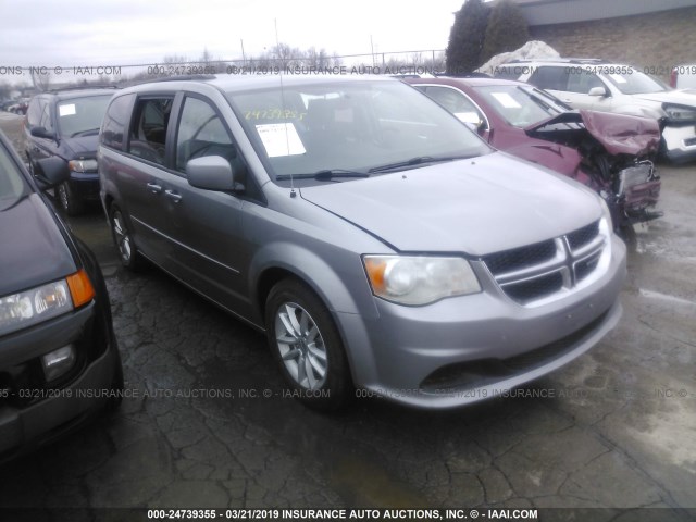 2C4RDGCG7GR256407 - 2016 DODGE GRAND CARAVAN SXT SILVER photo 1