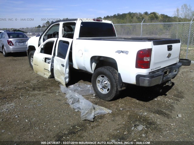 1GC1KVCG0CF243619 - 2012 CHEVROLET SILVERADO K2500 HEAVY DUTY WHITE photo 3