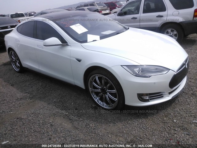 5YJSA1DP8DFP24867 - 2013 TESLA MODEL S Սպիտակ լուսանկար 1
