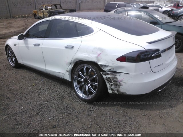 5YJSA1DP8DFP24867 - 2013 TESLA MODEL S Սպիտակ լուսանկար 3