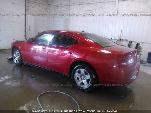 2B3KA43G67H831323 - 2007 DODGE CHARGER SE/SXT RED photo 3