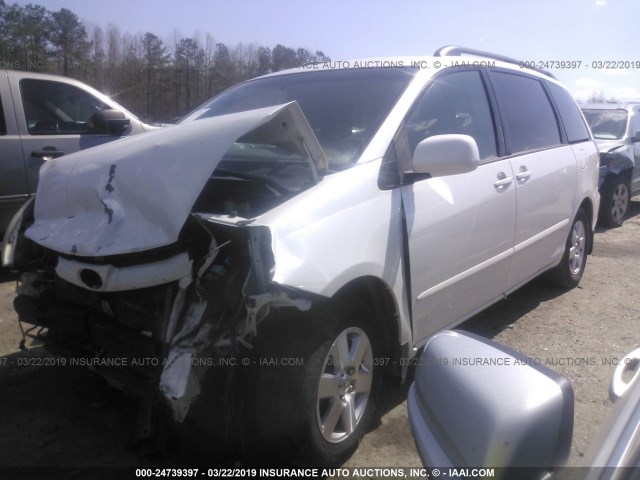 5TDZA22C46S512129 - 2006 TOYOTA SIENNA XLE/XLE LIMITED WHITE photo 2