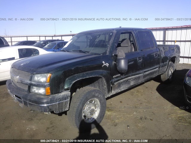 1GCGK23U64F102084 - 2004 CHEVROLET SILVERADO K2500 GREEN photo 2