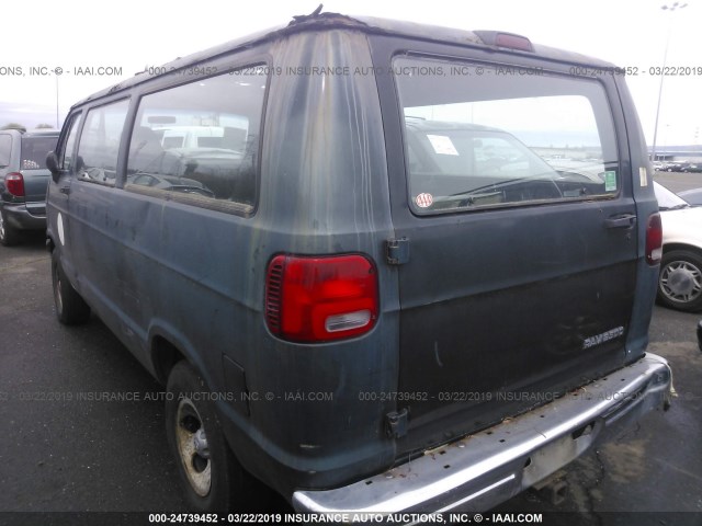 2B4HB25Y9VK516349 - 1997 DODGE RAM WAGON B2500 GREEN photo 3