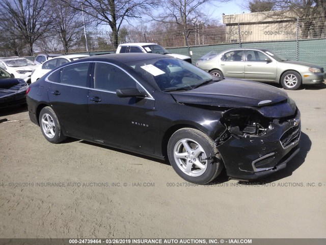 1G1ZB5ST6HF161900 - 2017 CHEVROLET MALIBU LS BLACK photo 1