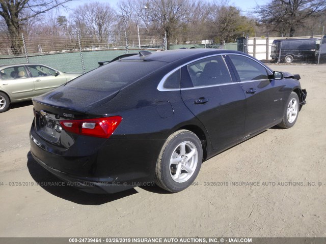 1G1ZB5ST6HF161900 - 2017 CHEVROLET MALIBU LS BLACK photo 4