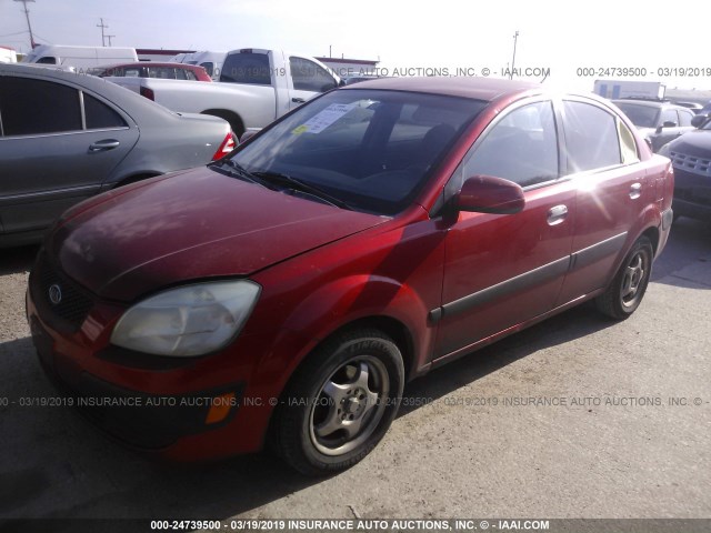 KNADE123486325112 - 2008 KIA RIO LX/SX RED photo 2