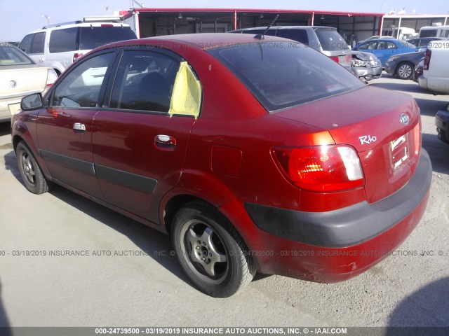 KNADE123486325112 - 2008 KIA RIO LX/SX RED photo 3