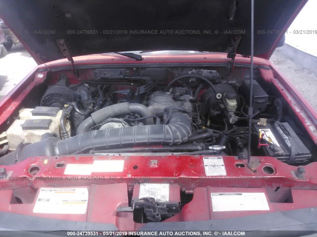 4F4CR16UXTTM27683 - 1996 MAZDA B3000 CAB PLUS RED photo 10