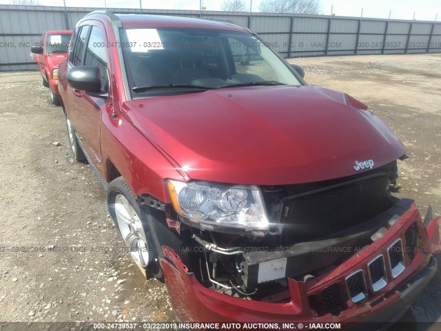 1J4NT1FB1BD137918 - 2011 JEEP COMPASS SPORT MAROON photo 1