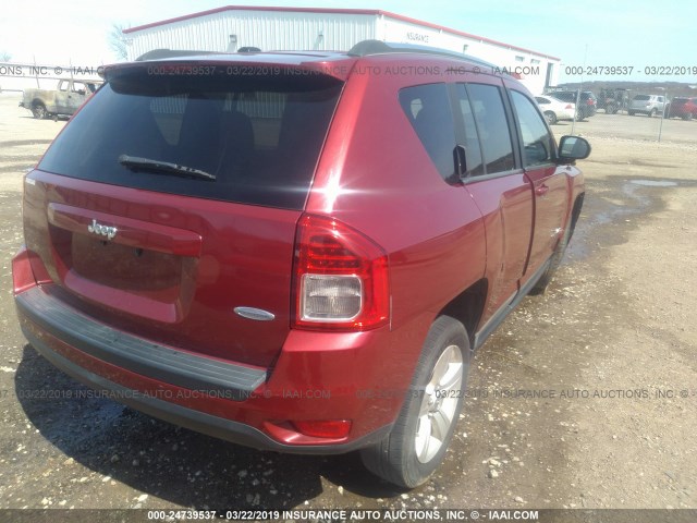 1J4NT1FB1BD137918 - 2011 JEEP COMPASS SPORT MAROON photo 4