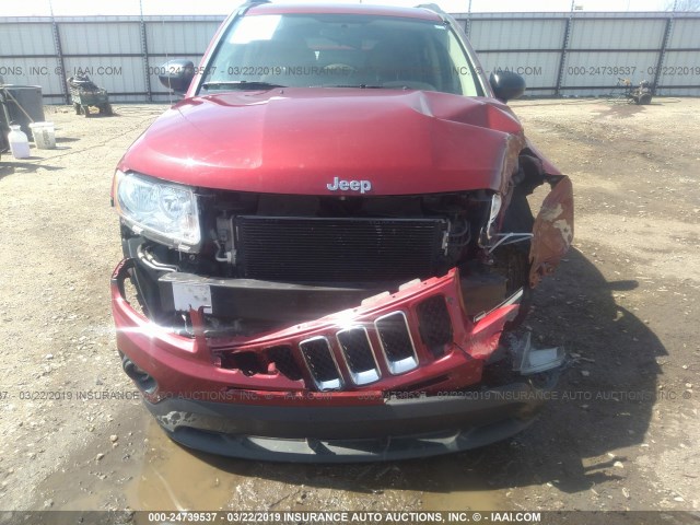 1J4NT1FB1BD137918 - 2011 JEEP COMPASS SPORT MAROON photo 6