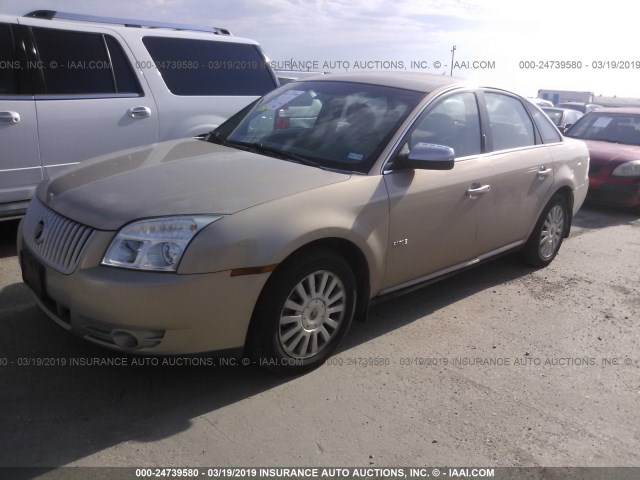 1MEHM40W58G614188 - 2008 MERCURY SABLE LUXURY TAN photo 2