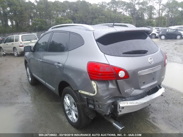 JN8AS5MV6DW135122 - 2013 NISSAN ROGUE S/SV GRAY photo 3