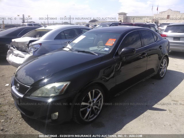 JTHBK262585073885 - 2008 LEXUS IS 250 BLACK photo 2