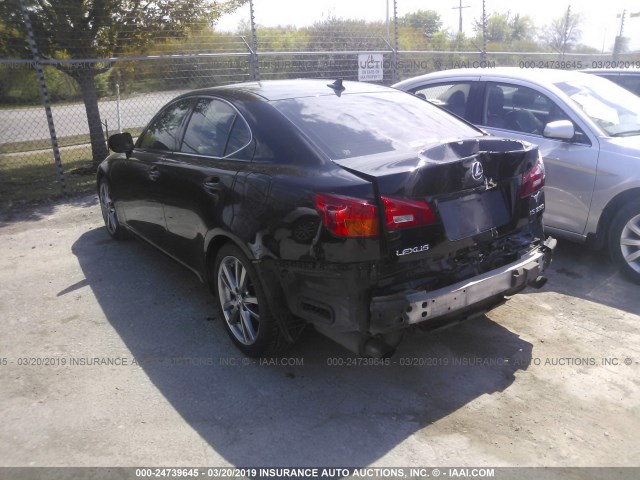 JTHBK262585073885 - 2008 LEXUS IS 250 BLACK photo 3