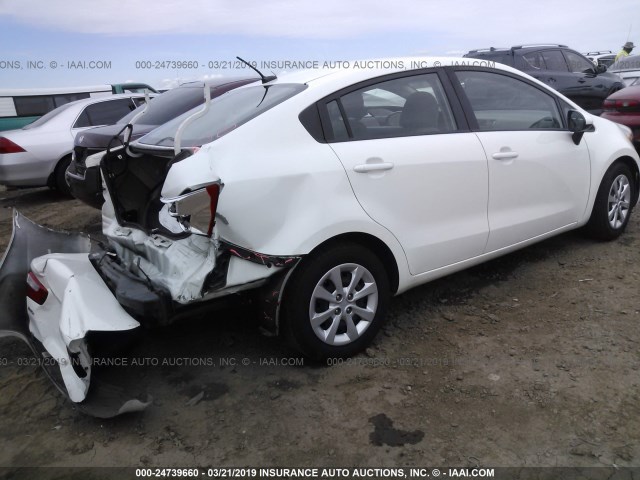 KNADM4A32H6005700 - 2017 KIA RIO LX WHITE photo 4