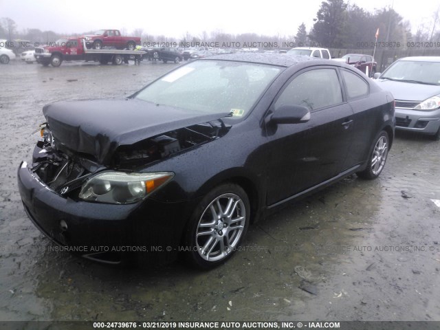 JTKDE177370195946 - 2007 TOYOTA SCION TC BLACK photo 2