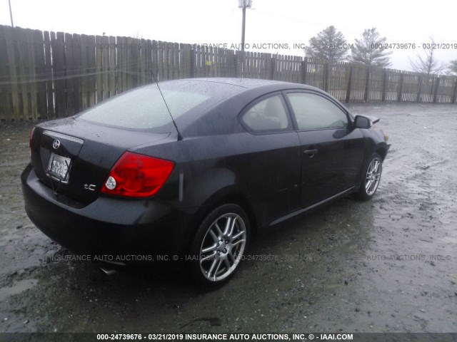 JTKDE177370195946 - 2007 TOYOTA SCION TC BLACK photo 4