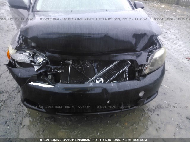 JTKDE177370195946 - 2007 TOYOTA SCION TC BLACK photo 6