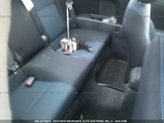 JTKDE177370195946 - 2007 TOYOTA SCION TC BLACK photo 8