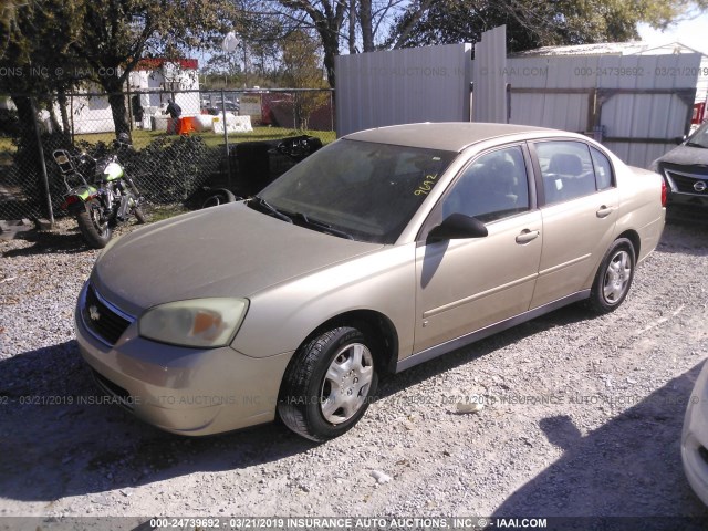 1G1ZS51F66F223126 - 2006 CHEVROLET MALIBU LS GOLD photo 2