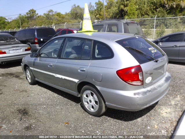 KNADC165X56254060 - 2005 KIA RIO CINCO SILVER photo 3