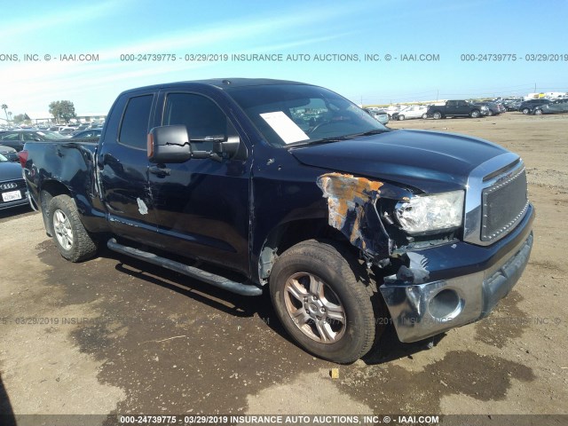 5TFUY5F18DX309347 - 2013 TOYOTA TUNDRA DOUBLE CAB SR5 BLUE photo 1