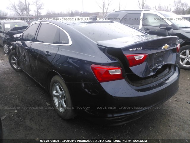 1G1ZB5ST3GF335890 - 2016 CHEVROLET MALIBU LS BLUE photo 3