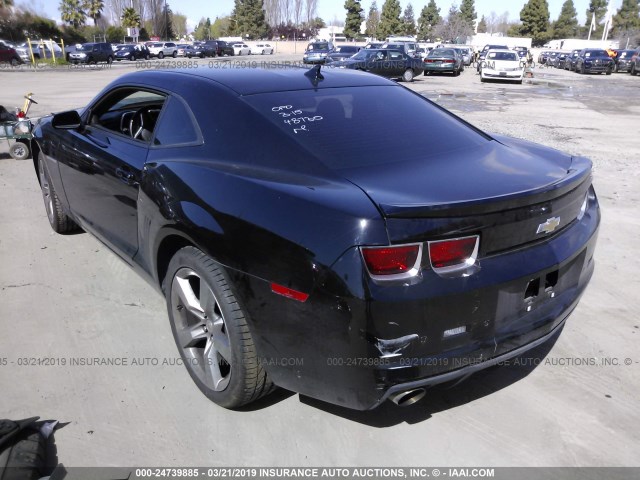 2G1FT1EW3C9129048 - 2012 CHEVROLET CAMARO 2SS BLACK photo 3