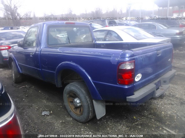 1FTYR10U34PB55608 - 2004 FORD RANGER BLUE photo 3