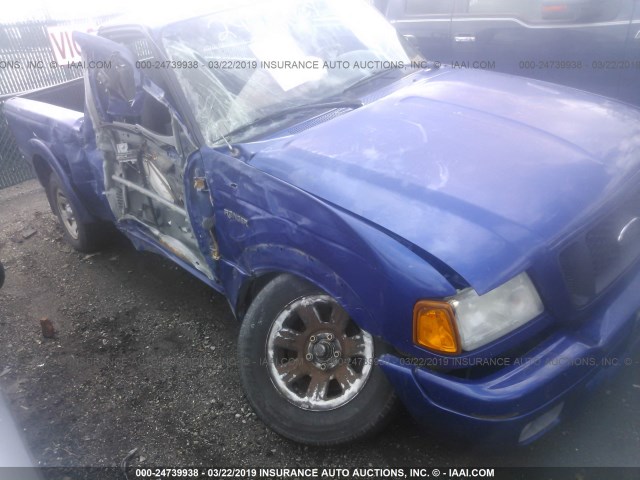 1FTYR10U34PB55608 - 2004 FORD RANGER BLUE photo 6