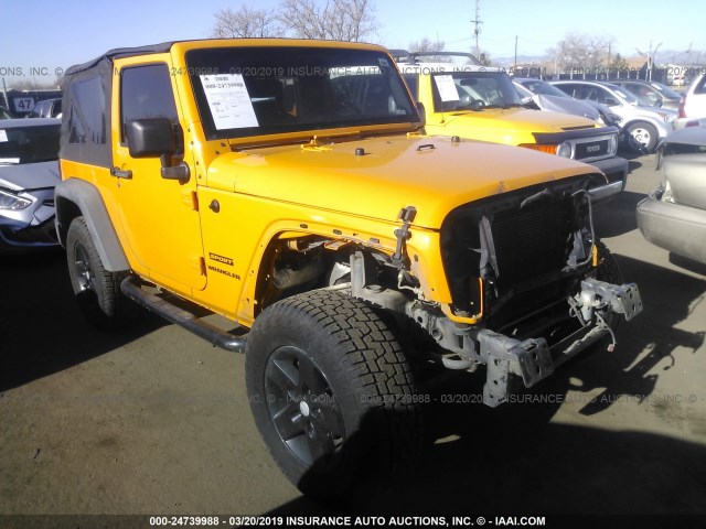 1C4AJWAG6CL135843 - 2012 JEEP WRANGLER SPORT YELLOW photo 1