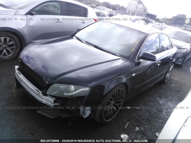 WAUAF78E88A065578 - 2008 AUDI A4 2.0T BLACK photo 2