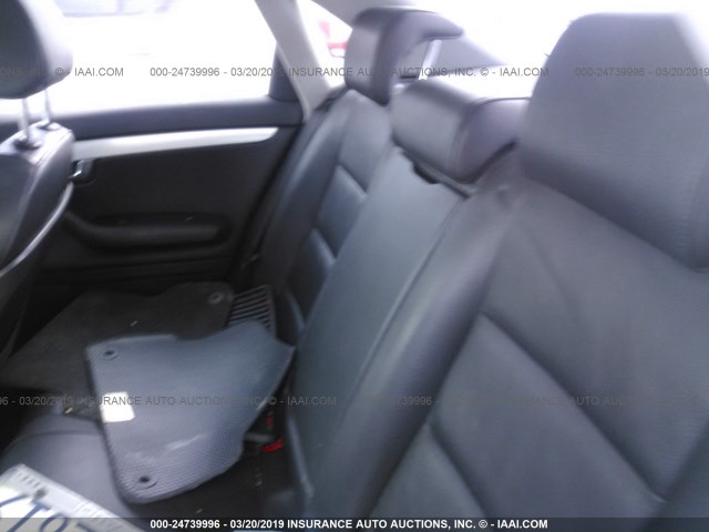 WAUAF78E88A065578 - 2008 AUDI A4 2.0T BLACK photo 8