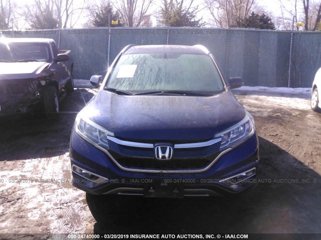 2HKRM4H70GH684534 - 2016 HONDA CR-V EXL BLUE photo 6