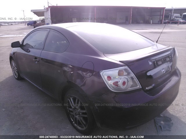 JTKDE177X50027203 - 2005 TOYOTA SCION TC PURPLE photo 3