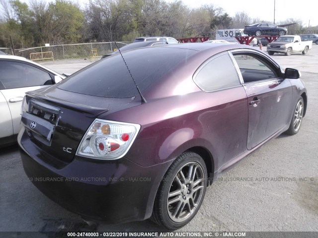 JTKDE177X50027203 - 2005 TOYOTA SCION TC PURPLE photo 4