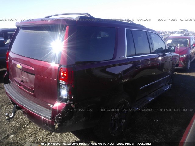 1GNSKBKC9GR200409 - 2016 CHEVROLET TAHOE K1500 LT RED photo 4