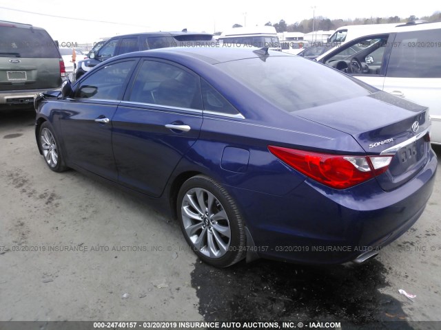 5NPEC4AB5CH332303 - 2012 HYUNDAI SONATA SE/LIMITED BLUE photo 3