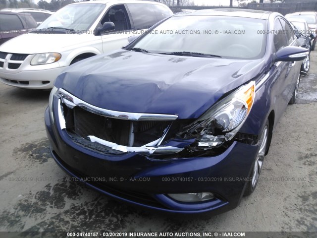 5NPEC4AB5CH332303 - 2012 HYUNDAI SONATA SE/LIMITED BLUE photo 6