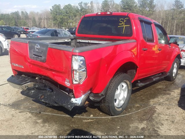 1N6AD07U97C401022 - 2007 NISSAN FRONTIER CREW CAB LE/SE/OFF ROAD RED photo 4