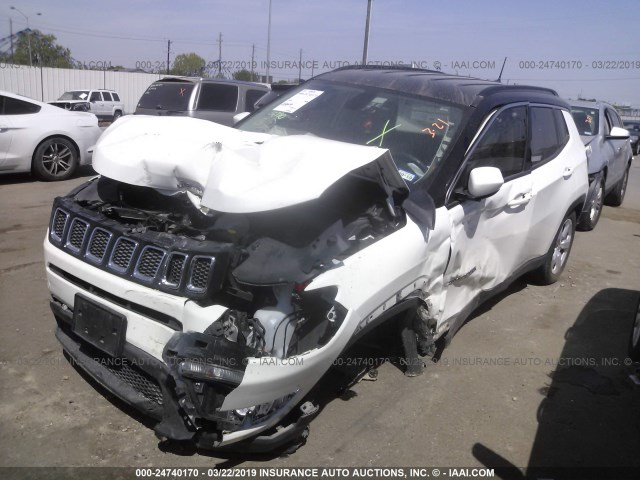 3C4NJCBB3JT140213 - 2018 JEEP COMPASS LATITUDE WHITE photo 2