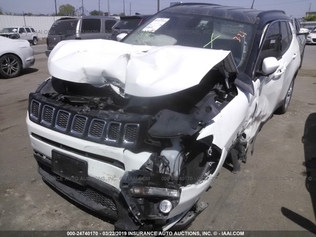 3C4NJCBB3JT140213 - 2018 JEEP COMPASS LATITUDE WHITE photo 6